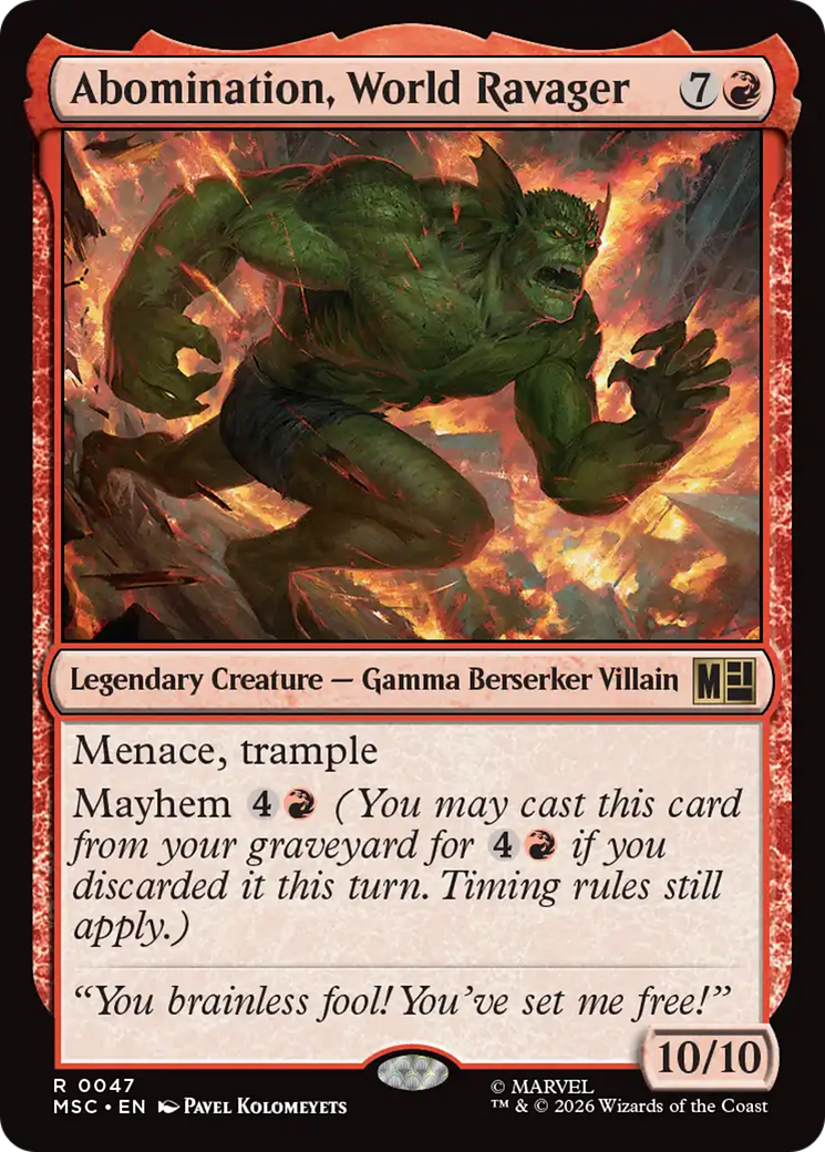 Abomination, World Ravager (Surge Foil) [Marvel Super Heroes Commander] | Card Citadel
