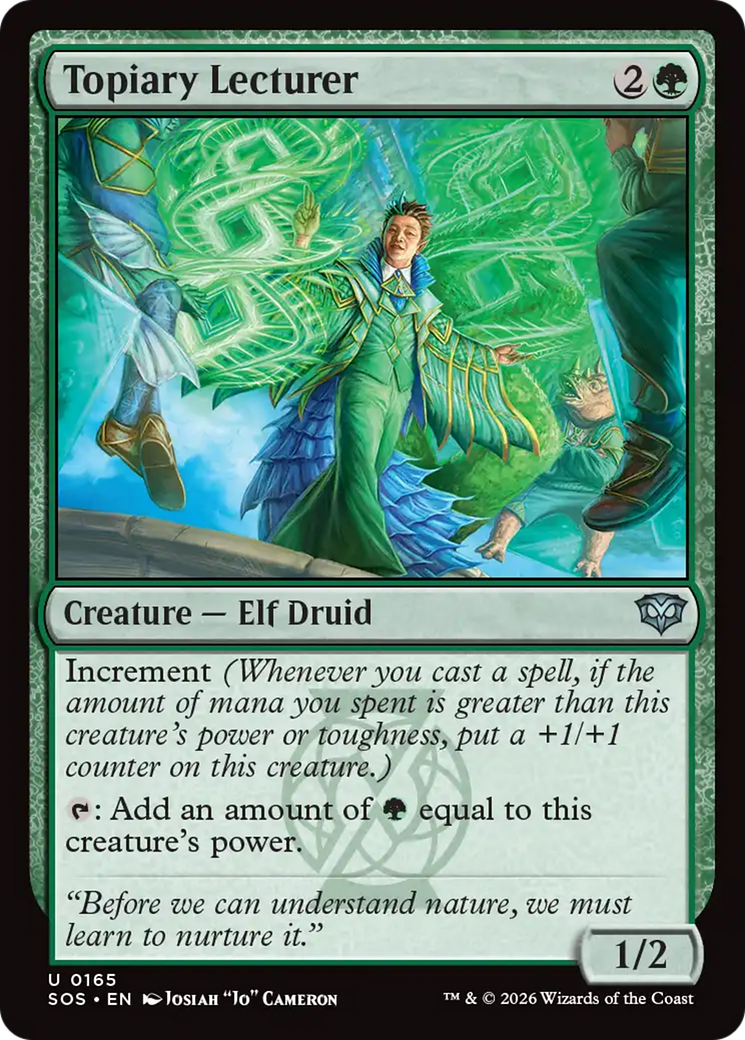 Topiary Lecturer [Secrets of Strixhaven] | Card Citadel