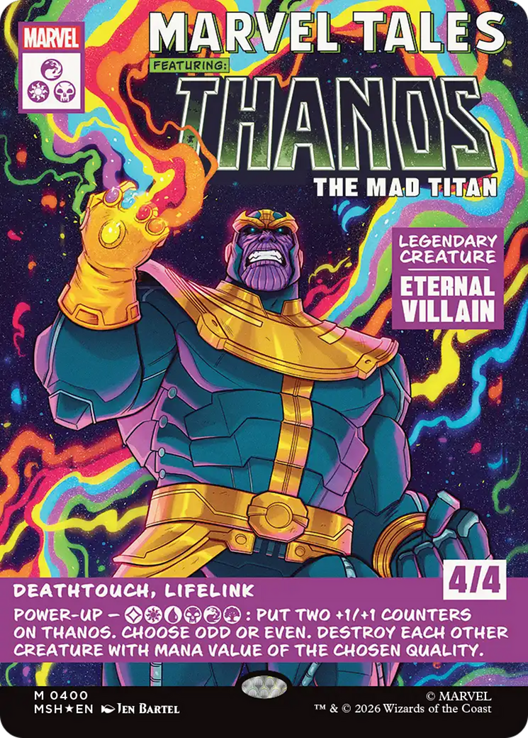 Thanos, The Mad Titan (Borderless) (0400) [Marvel Super Heroes] | Card Citadel