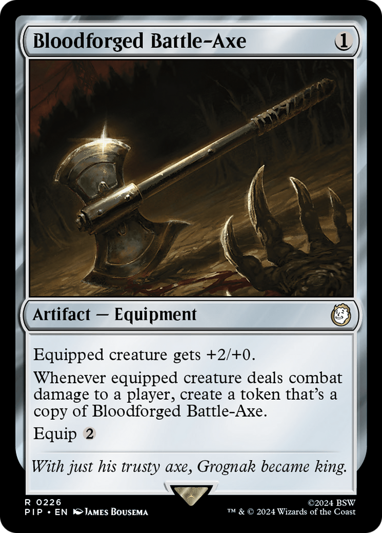 Bloodforged Battle-Axe [Fallout] | Card Citadel