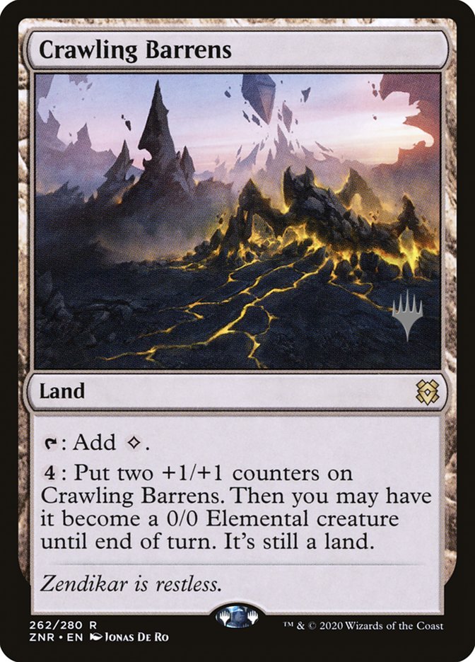 Crawling Barrens (Promo Pack) [Zendikar Rising Promos] | Card Citadel