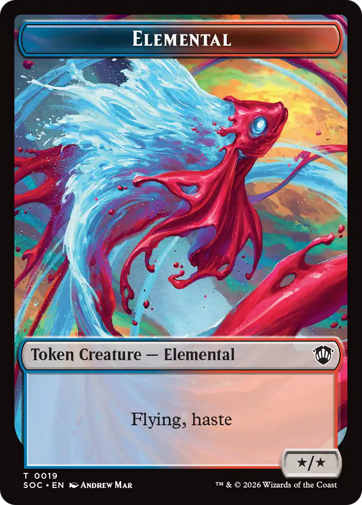 Dragon Illusion // Elemental (0019) Double-Sided Token [Secrets of Strixhaven Commander Tokens] | Card Citadel