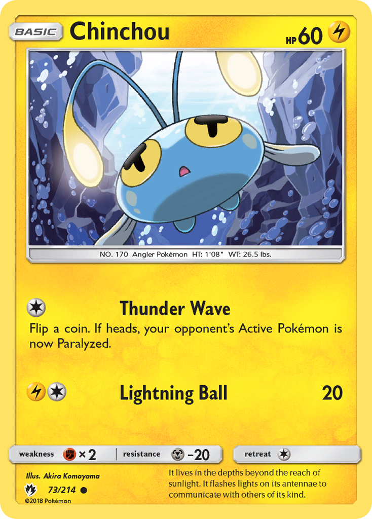 Chinchou (73/214) [Sun & Moon: Lost Thunder] | Card Citadel