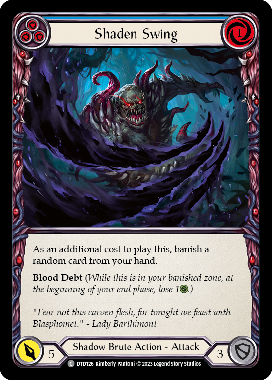 Shaden Swing (Blue) [DTD126] (Dusk Till Dawn)  Rainbow Foil | Card Citadel