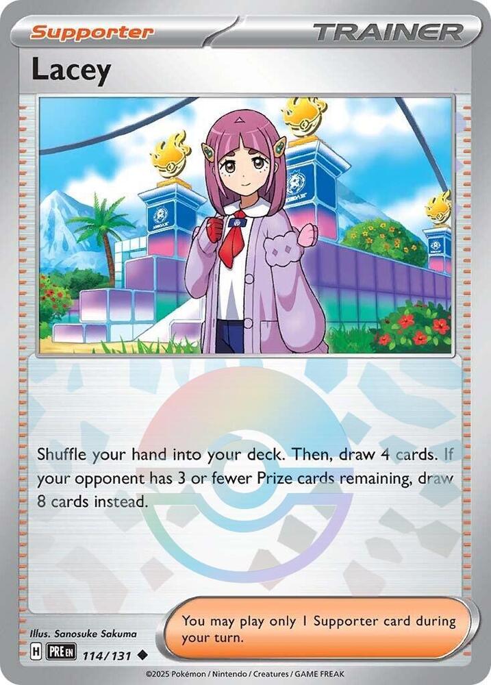 Lacey (114/131) (Poke Ball Pattern) [Scarlet & Violet: Prismatic Evolutions] | Card Citadel