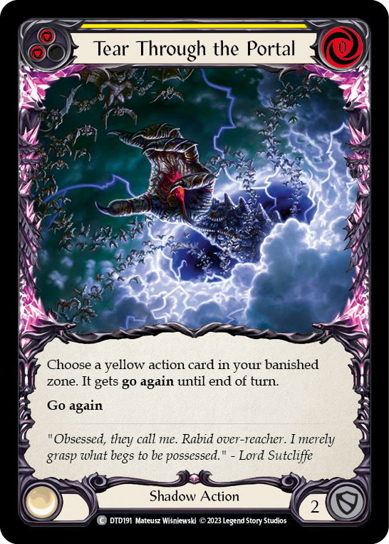 Tear Through the Portal (Yellow) [DTD191] (Dusk Till Dawn)  Rainbow Foil | Card Citadel