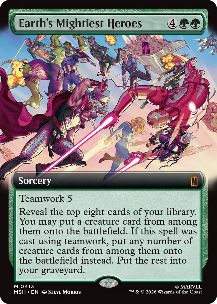 Earth's Mightiest Heroes (Extended Art) [Marvel Super Heroes] | Card Citadel