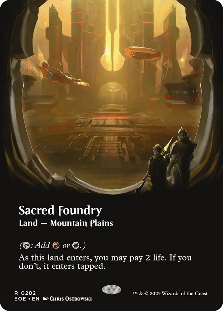 Sacred Foundry (Borderless) [Edge of Eternities] | Card Citadel