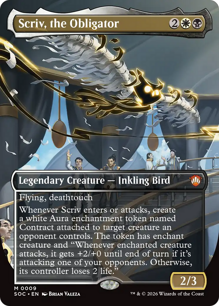 Scriv, the Obligator (Borderless) [Secrets of Strixhaven Commander] | Card Citadel