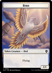 Storm Crow // Bird (003) Double-Sided Token [Bloomburrow Commander Tokens] | Card Citadel