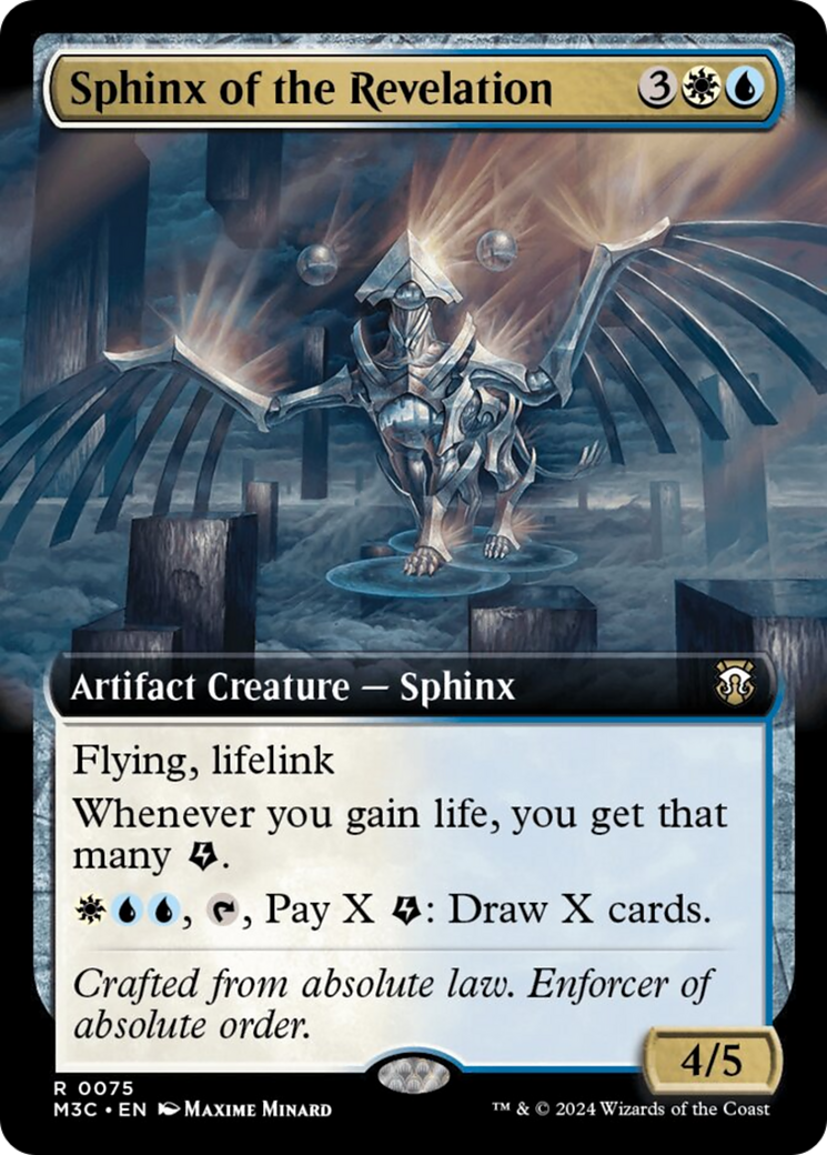 Sphinx of the Revelation (Extended Art) (Ripple Foil) [Modern Horizons 3 Commander] | Card Citadel