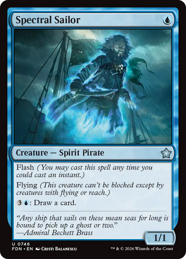 Spectral Sailor (0746) [Foundations] | Card Citadel