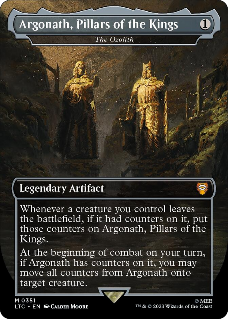 Argonath, Pillars of the Kings - The Ozolith (Borderless) (Surge Foil) [The Lord of the Rings: Tales of Middle-Earth Commander] | Card Citadel