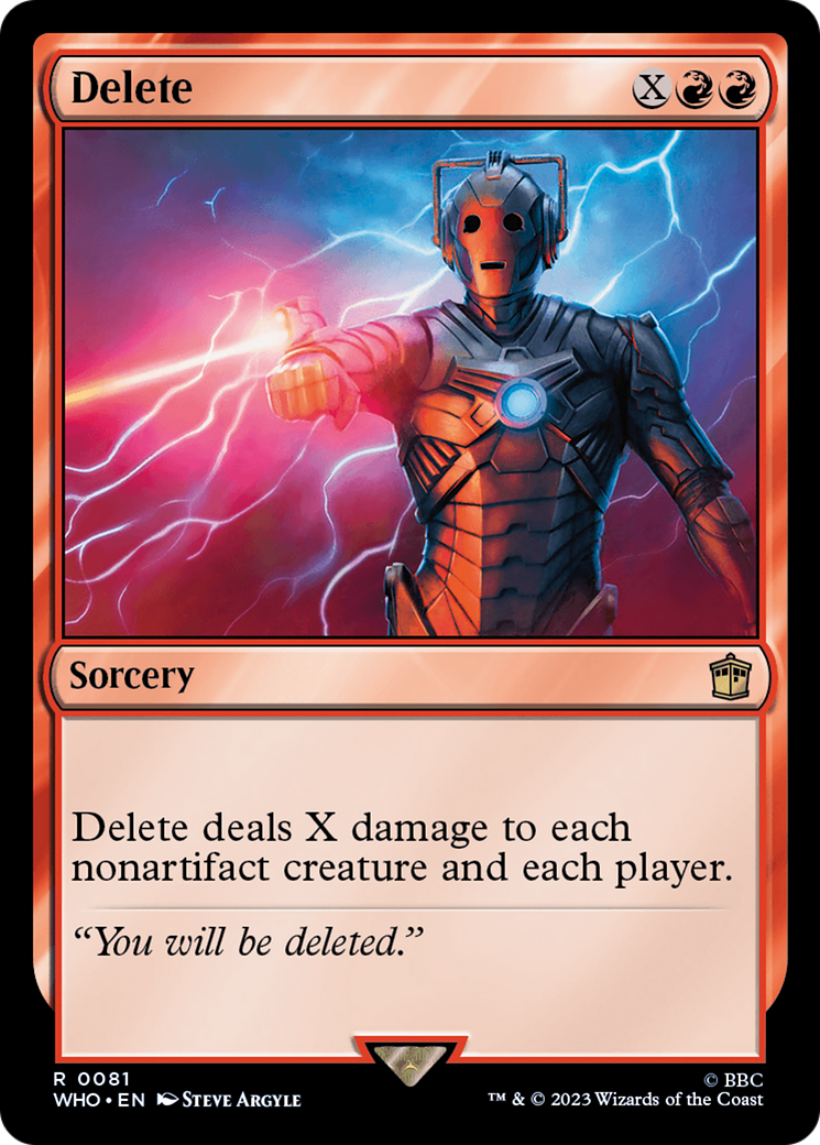 Delete [Doctor Who] | Card Citadel