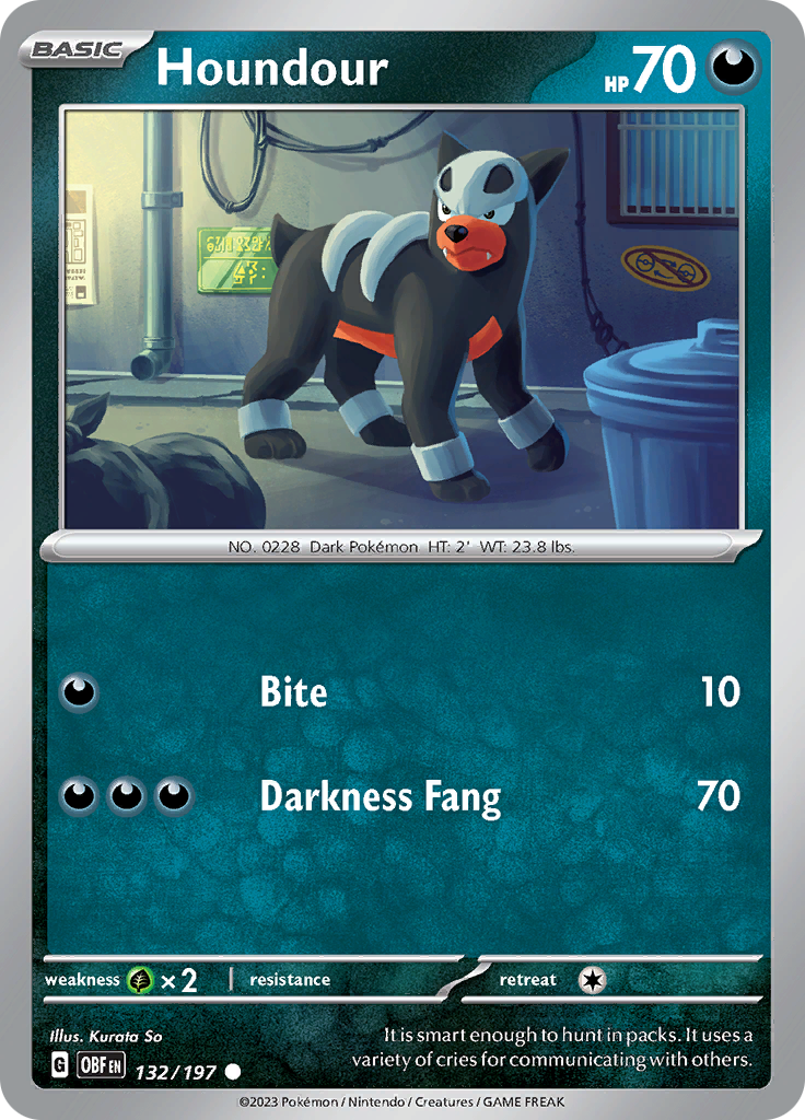 Houndour (132/197) [Scarlet & Violet: Obsidian Flames] | Card Citadel