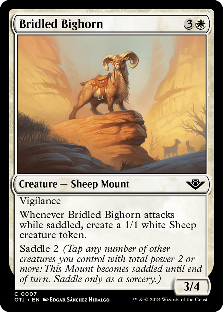 Bridled Bighorn [Outlaws of Thunder Junction] | Card Citadel