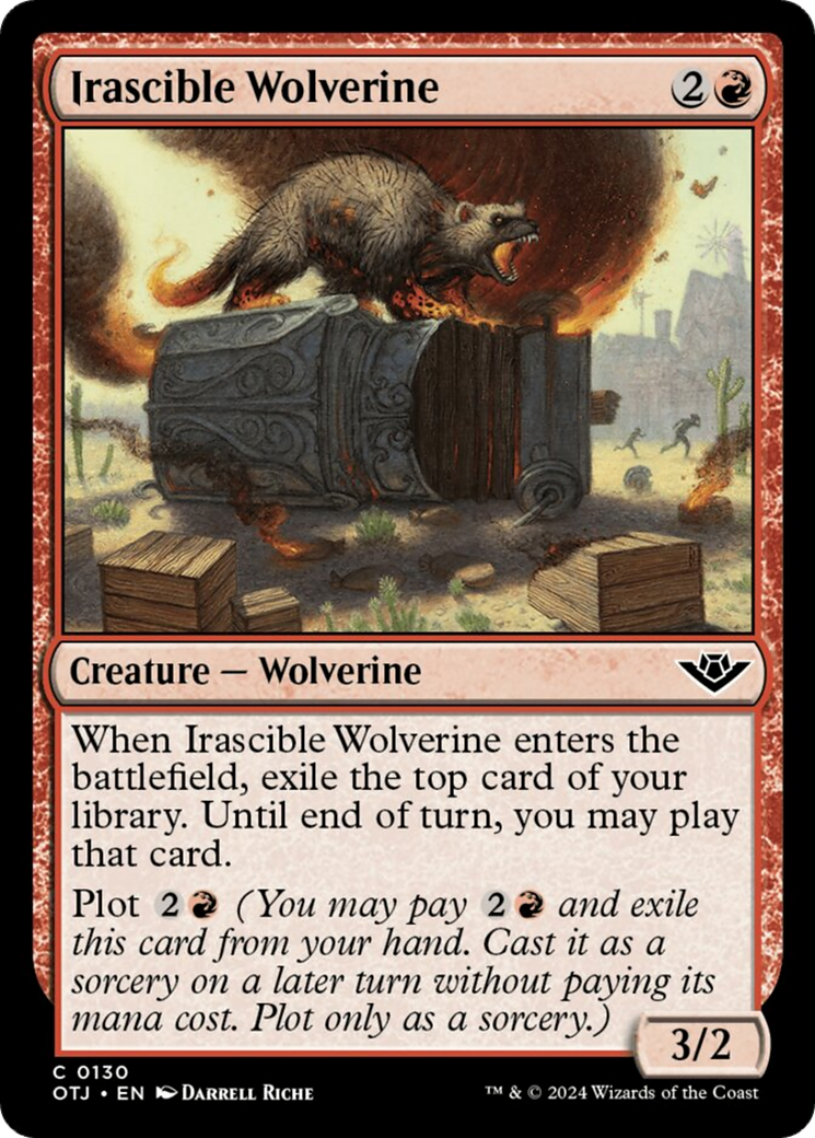 Irascible Wolverine [Outlaws of Thunder Junction] | Card Citadel