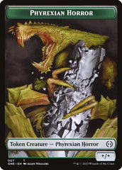 Phyrexian Goblin // Phyrexian Horror Double-Sided Token [Phyrexia: All Will Be One Tokens] | Card Citadel