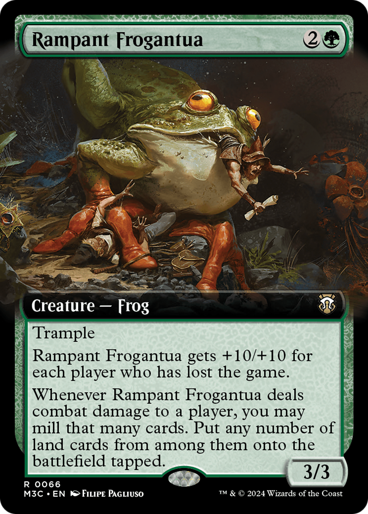 Rampant Frogantua (Extended Art) (Ripple Foil) [Modern Horizons 3 Commander] | Card Citadel