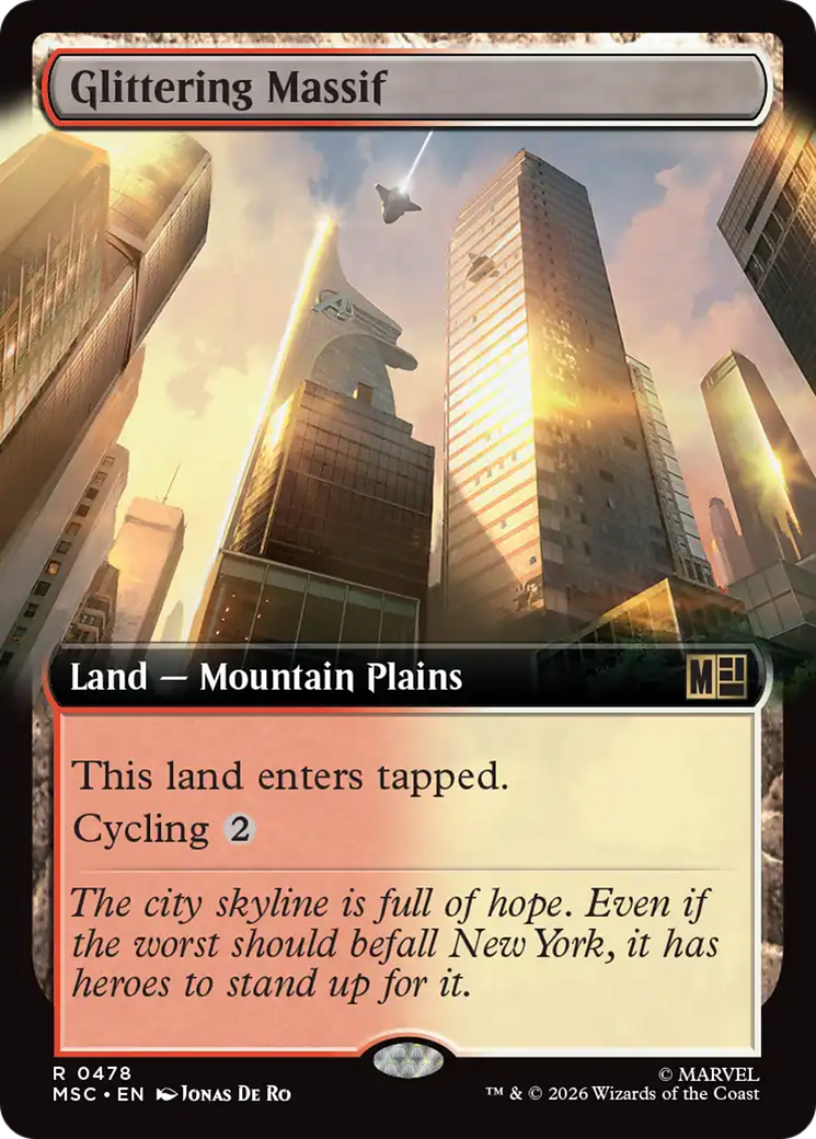 Glittering Massif (Extended Art) [Marvel Super Heroes Commander] | Card Citadel