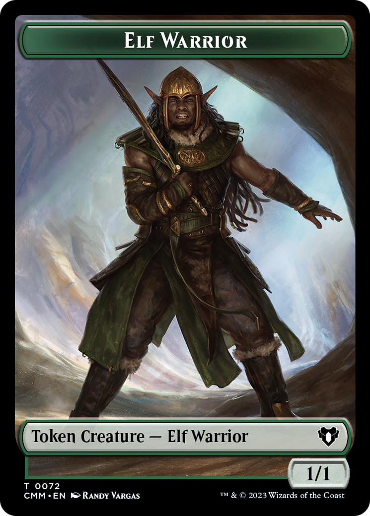 Elf Warrior // Cleric Double-Sided Token [Commander Masters Tokens] | Card Citadel