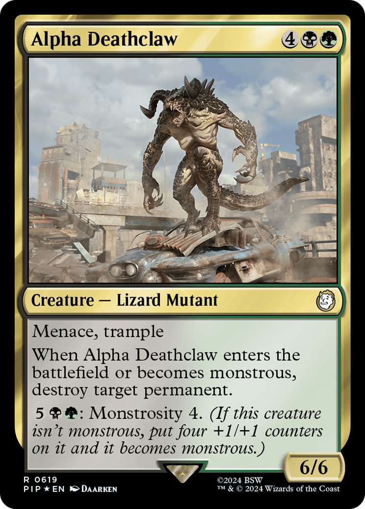 Alpha Deathclaw (Surge Foil) [Fallout] | Card Citadel