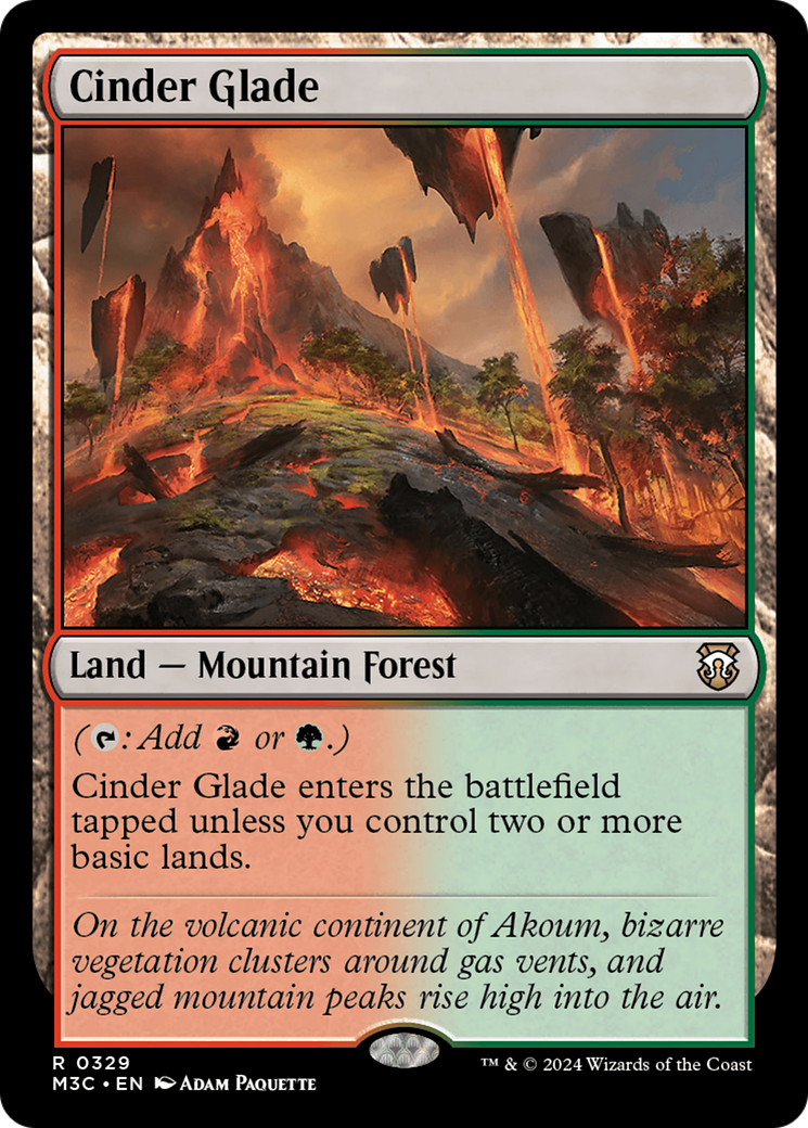 Cinder Glade (Ripple Foil) [Modern Horizons 3 Commander] | Card Citadel
