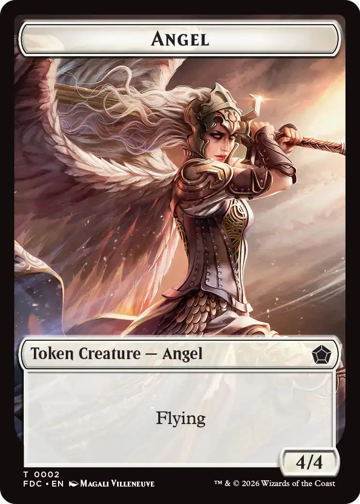 Angel (0001) // Angel (0002) Double-Sided Token [Foundations Commander Tokens] | Card Citadel