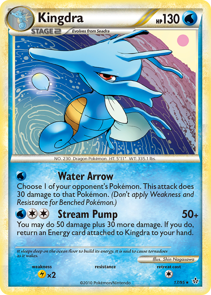 Kingdra (17/95) [HeartGold & SoulSilver: Unleashed] | Card Citadel