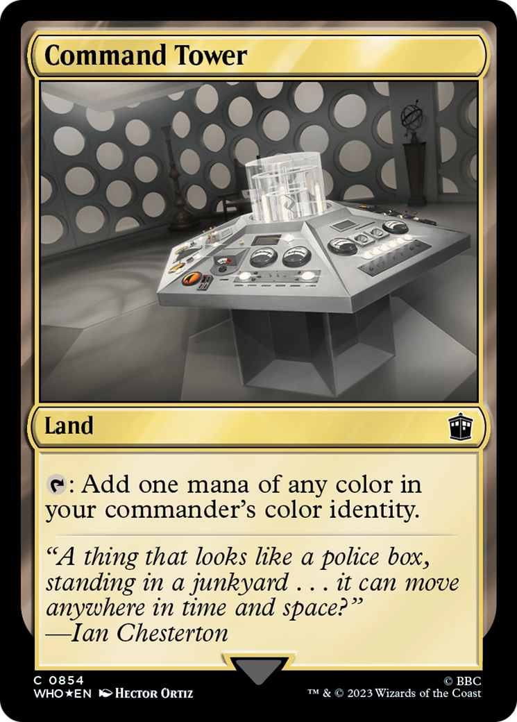 Command Tower (0854) (Surge Foil) [Doctor Who] | Card Citadel