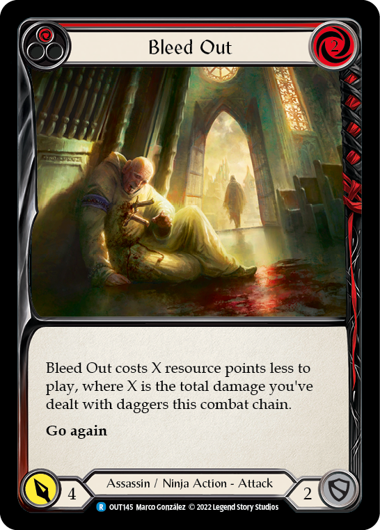 Bleed Out (Red) [OUT145] (Outsiders) | Card Citadel