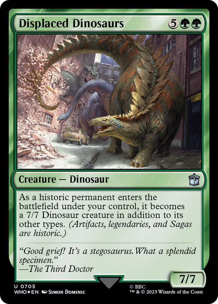 Displaced Dinosaurs (Surge Foil) [Doctor Who] | Card Citadel