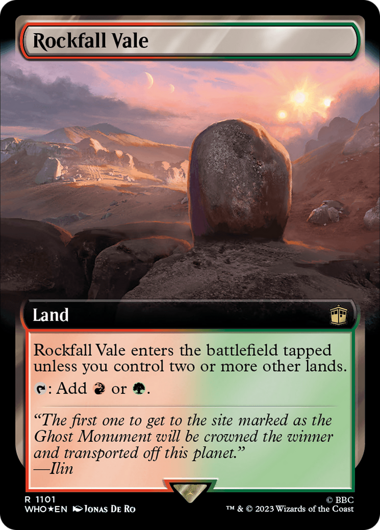 Rockfall Vale (Extended Art) (Surge Foil) [Doctor Who] | Card Citadel