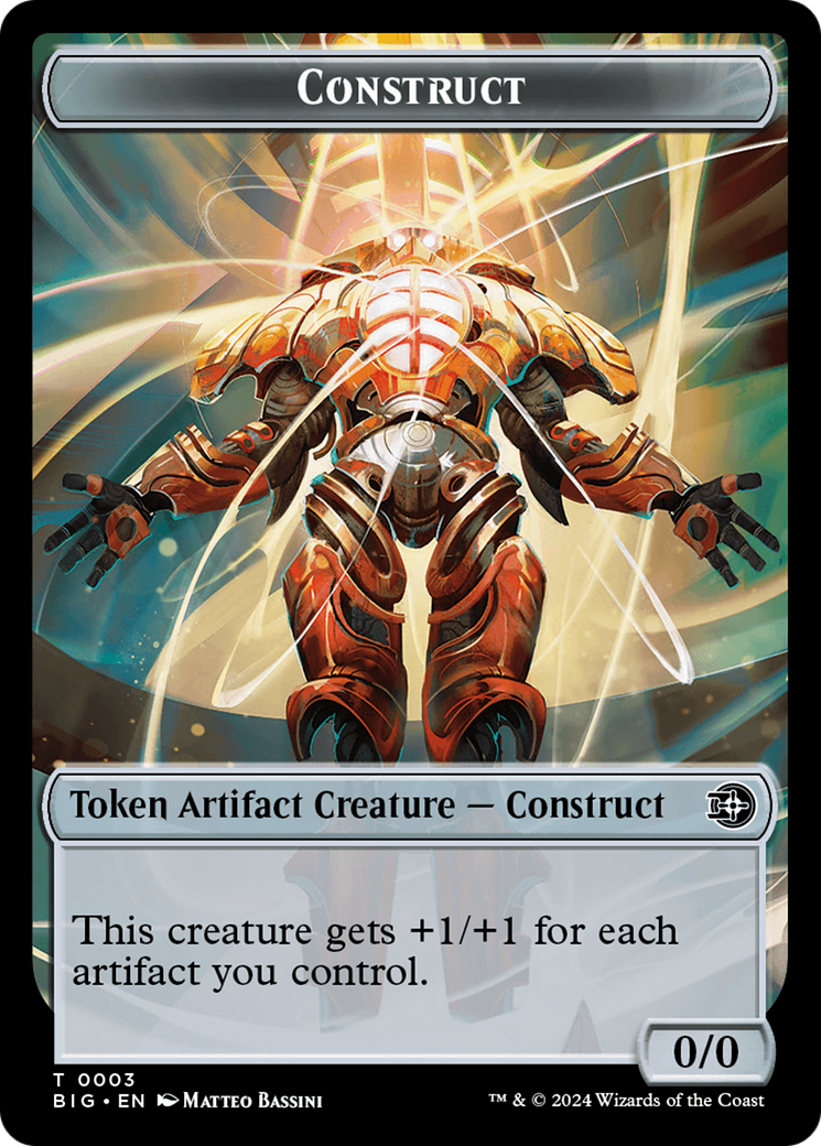 Mercenary // Construct Double-Sided Token [Outlaws of Thunder Junction Tokens] | Card Citadel