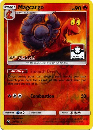 Magcargo (24/168) (League Promo 4th Place) [Sun & Moon: Celestial Storm] | Card Citadel