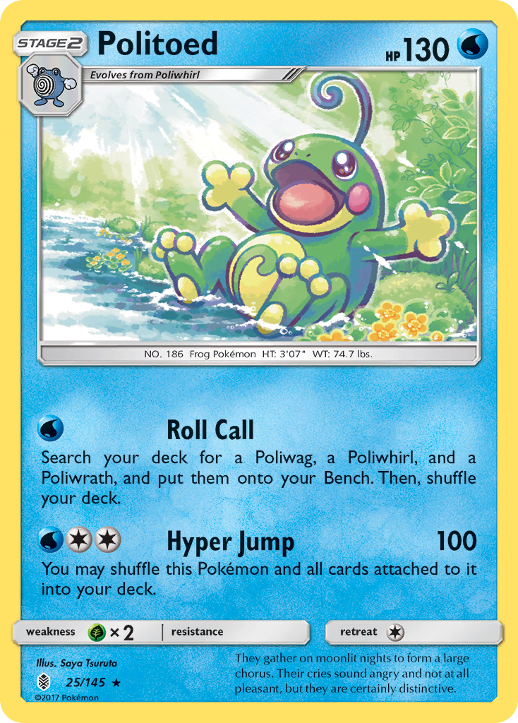 Politoed (25/145) [Sun & Moon: Guardians Rising] | Card Citadel