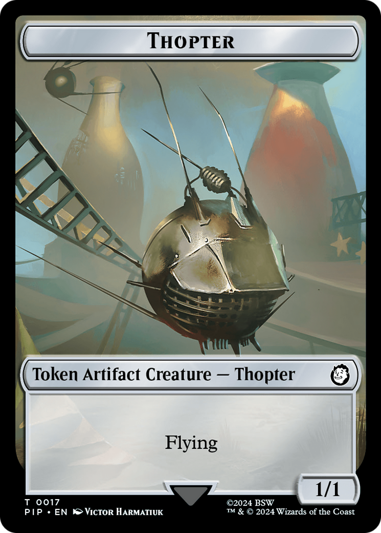 Radiation // Thopter Double-Sided Token [Fallout Tokens] | Card Citadel