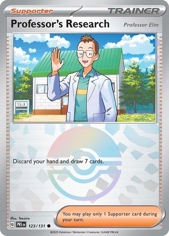 Professor's Research (123/131) [Professor Elm] (Poke Ball Pattern) [Scarlet & Violet: Prismatic Evolutions] | Card Citadel
