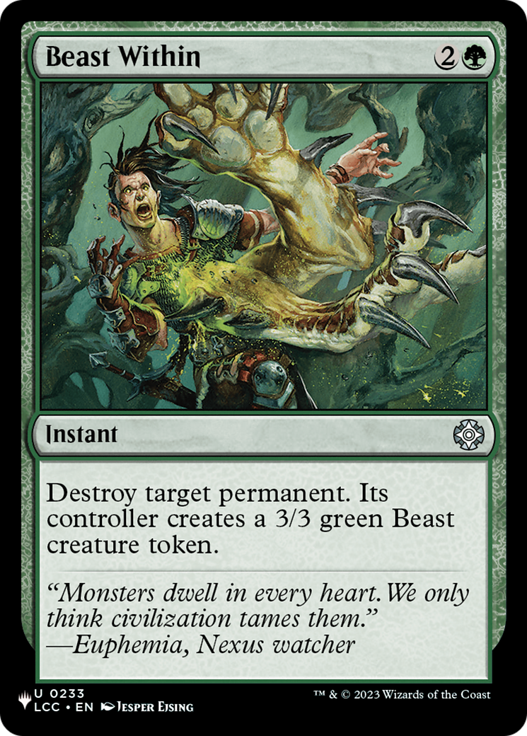 Beast Within (LCC) [The List] | Card Citadel