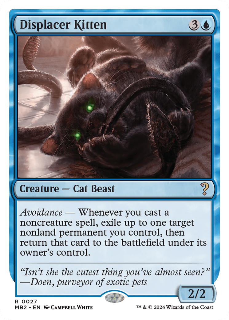 Displacer Kitten (White Border) [Mystery Booster 2] | Card Citadel