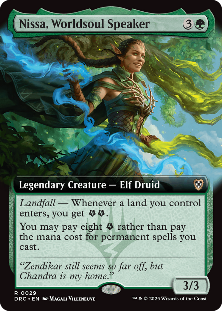 Nissa, Worldsoul Speaker (Extended Art) [Aetherdrift Commander] | Card Citadel