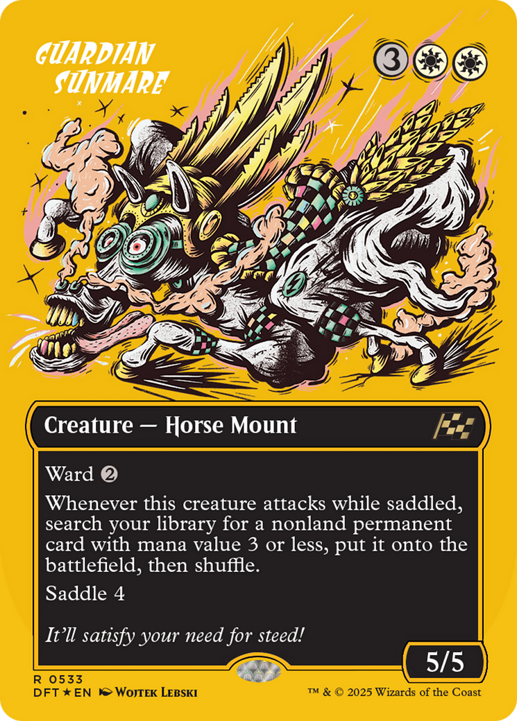 Guardian Sunmare (Borderless) (First-Place Foil) [Aetherdrift] | Card Citadel
