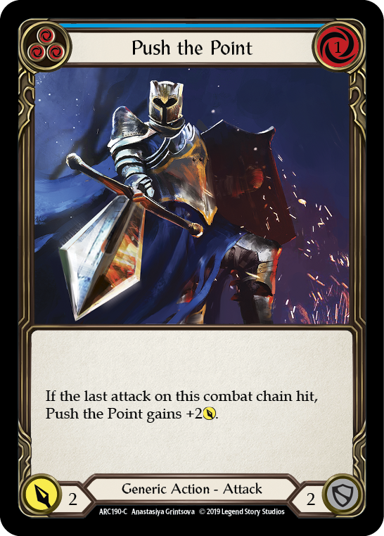 Push the Point (Blue) [ARC190-C] (Arcane Rising)  1st Edition Normal | Card Citadel