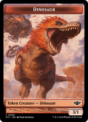 Dinosaur // Plot Double-Sided Token [Outlaws of Thunder Junction Tokens] | Card Citadel