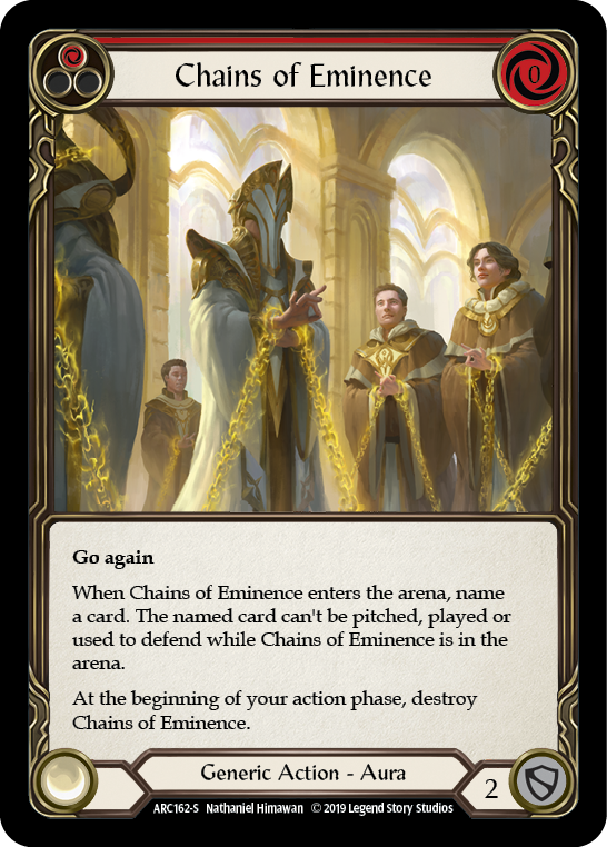 Chains of Eminence [ARC162-S] (Arcane Rising)  1st Edition Normal | Card Citadel