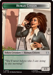 Copy // Human Citizen Double-Sided Token [Marvel's Spider-Man Tokens] | Card Citadel