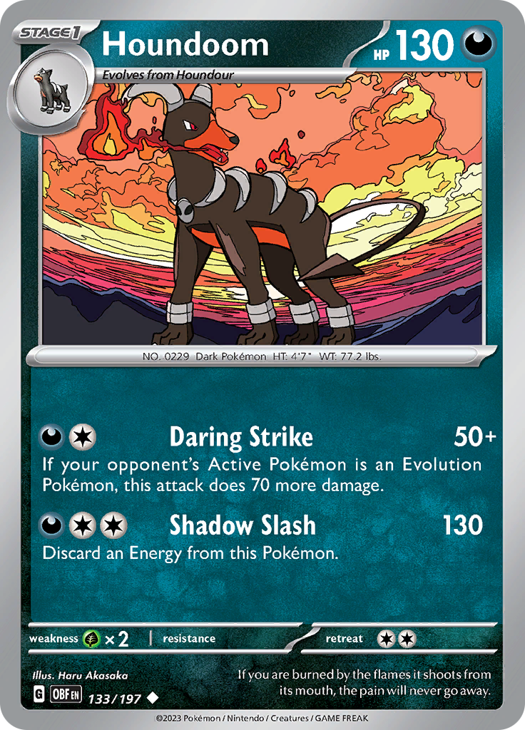 Houndoom (133/197) [Scarlet & Violet: Obsidian Flames] | Card Citadel