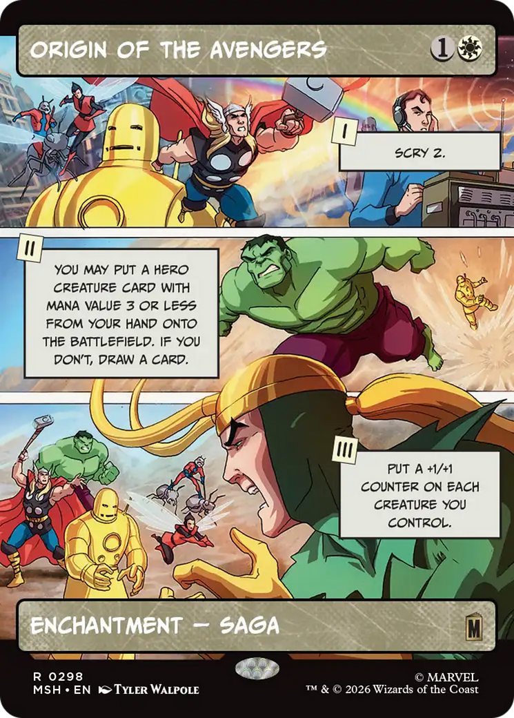 Origin of the Avengers (Borderless) [Marvel Super Heroes] | Card Citadel
