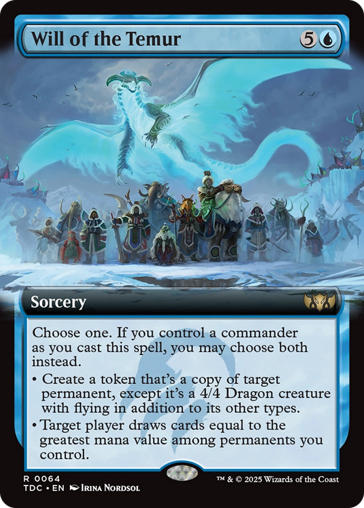 Will of the Temur (Extended Art) [Tarkir: Dragonstorm Commander] | Card Citadel