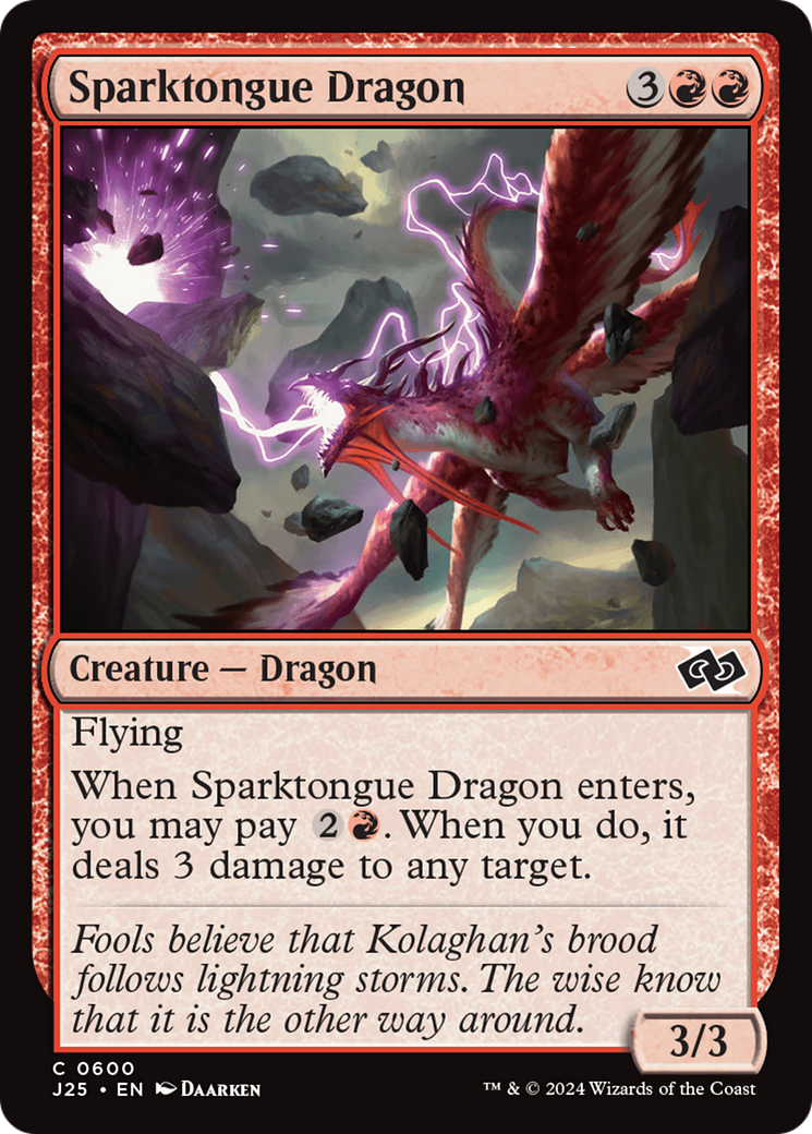 Sparktongue Dragon [Foundations Jumpstart] | Card Citadel